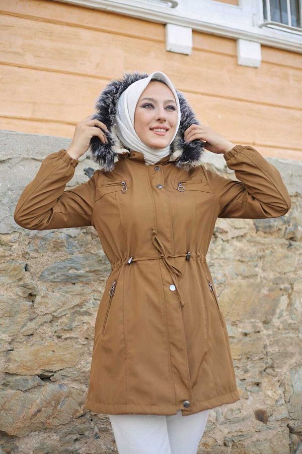 Tan fur lined jacket discount