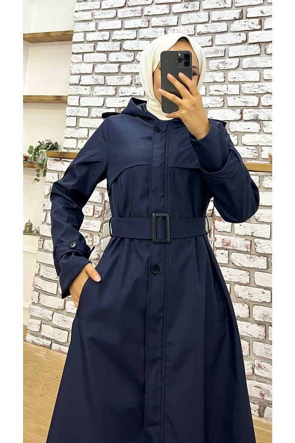 Marjinal City Long Flowing Lined Women s Trench Coat Trendyol