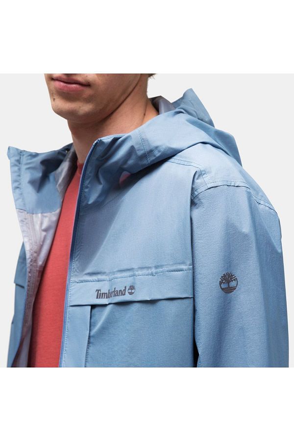 Timberland Waterproof Packable Summer Benton Men s Blue Hooded Coat Trendyol