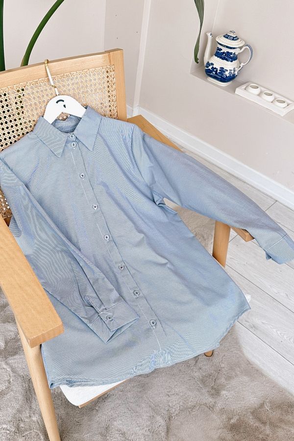 Gizce-Navy Blue Teca Shirt 1