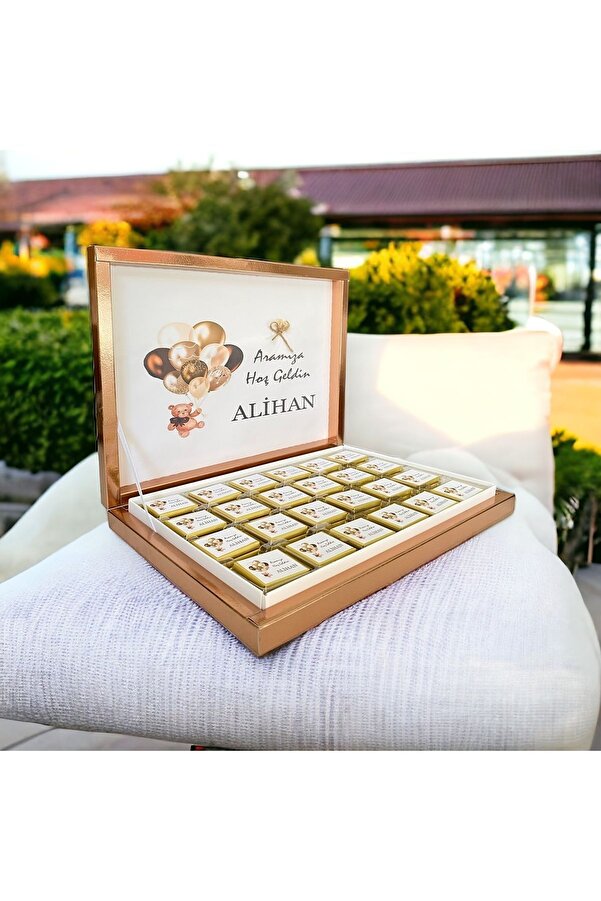 altıniz gıda Isme Özel Balonlu (ELİT ÇİKOLATA) Isimli Bebek Çikolatası 72li Dogum-yaş Günü-hediyelik Çikolata