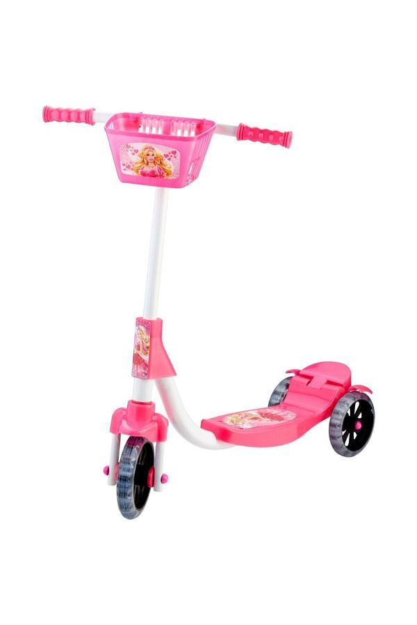 BEREN Barbie Basket Transparent Silicone Wheeled Brake Girls Scooter Trendyol