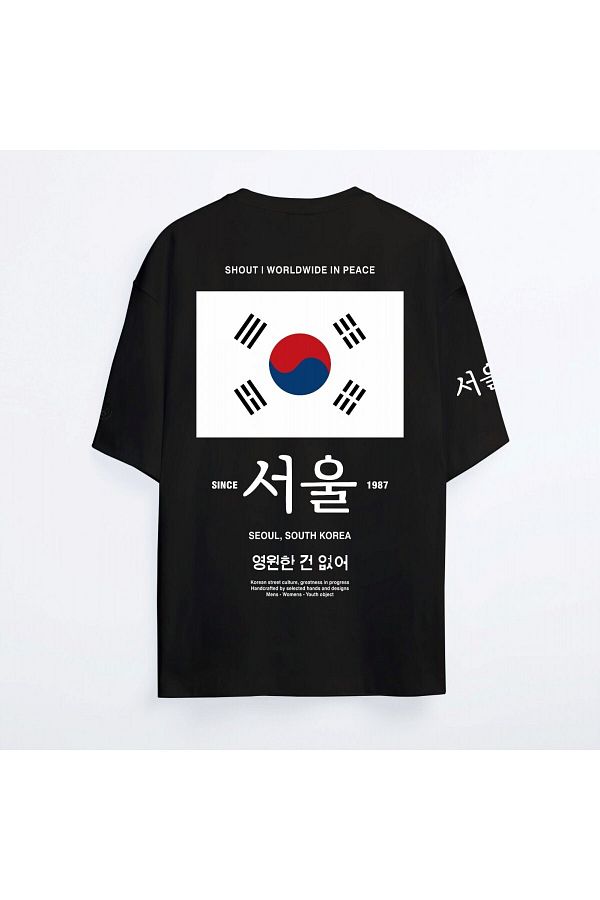 Shout-Tricou oversize Korean Street Culture unisex 1