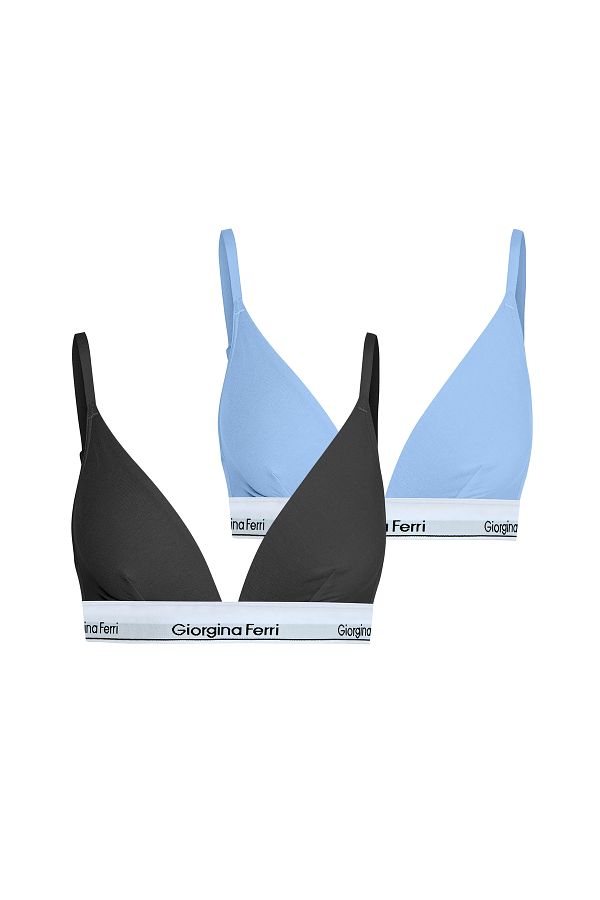 GIORGINA FERRI-Box of 2 for Daily Use - Triangle Bralet Isabelle with Elastic Band 1