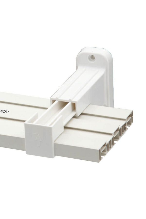 Pratixstore-2 Pcs Pvc Cornice - Curtain Rail Holder and Wall Mounting Bracket 1