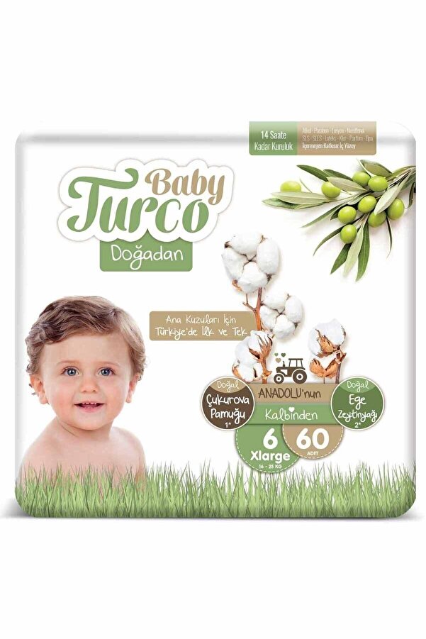 Baby Turco Doğadan 6 Numara Xlarge 60 Adet