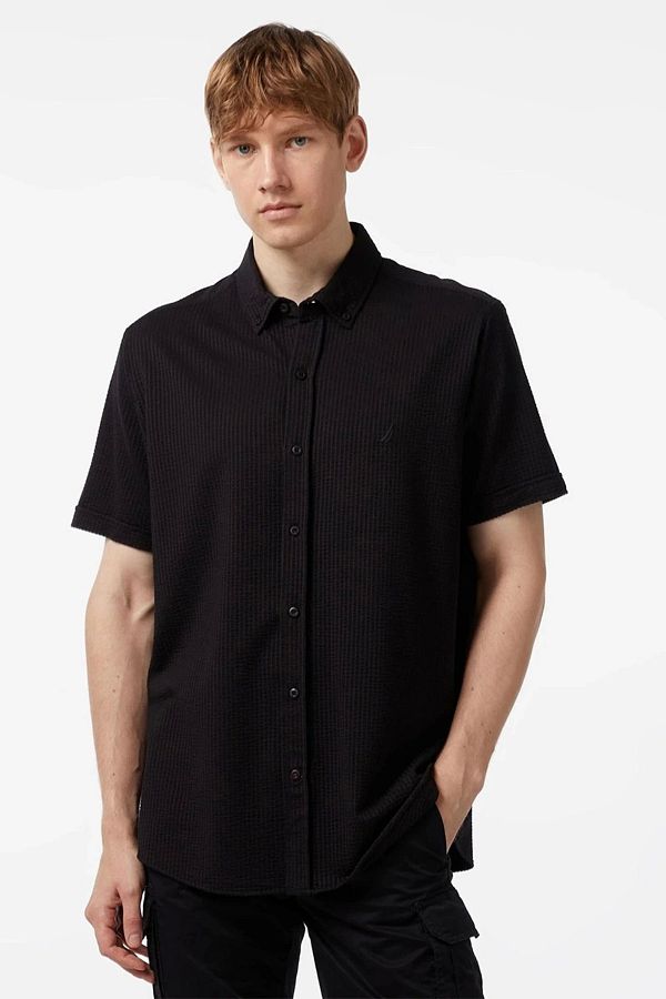 Nautica Men s Black Classic Fit Short Sleeve Shirt Trendyol