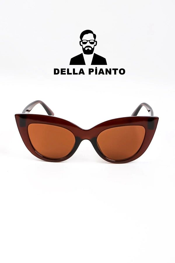 Della Pianto-Women's Brown Cat Eye Sunglasses 1