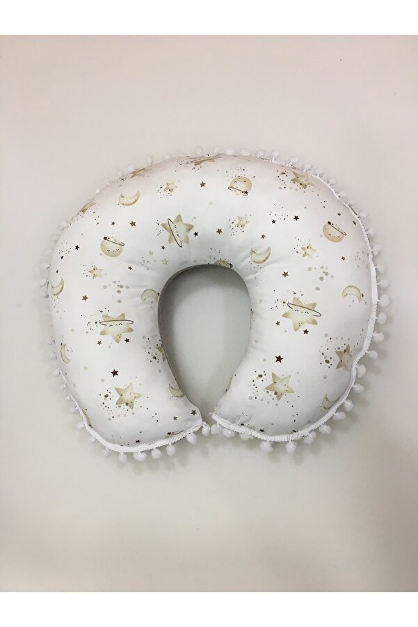 BUSEBABYHOME Kahverengi  ,Çift Taraflı Emzirme Yastığı/Emzirme Minderi/Bebek Destek Minderi/ Hamile Yastığı