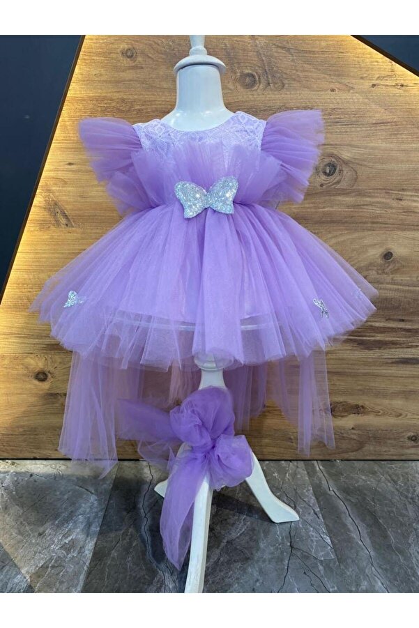 Harry&Millie Kız Bebek Melek Kanatlı Mor Elbise 6 Aylık