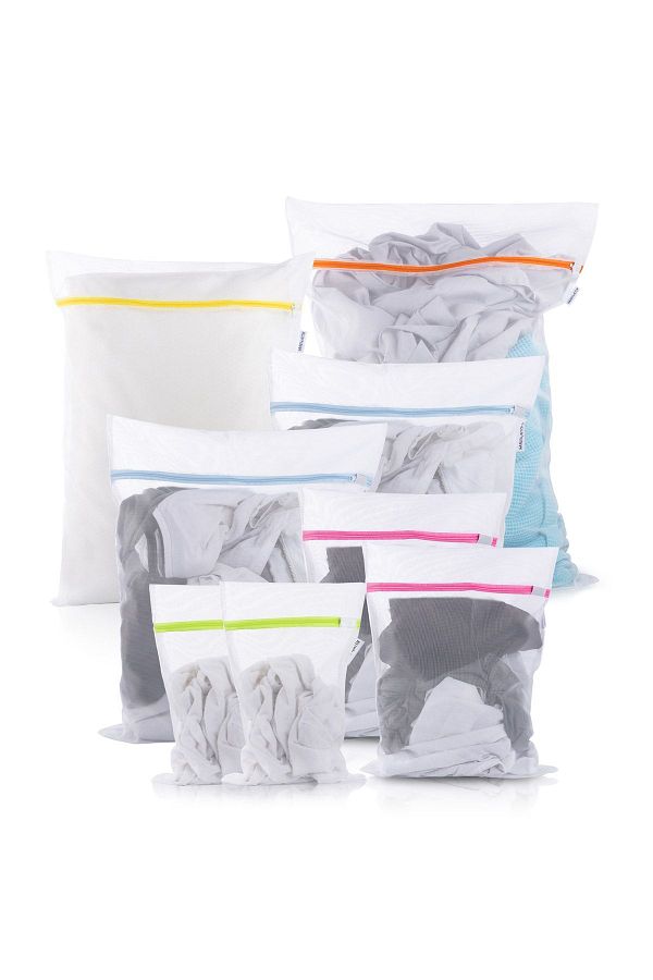 SANDWATCH-8 bucăți geantă plasă pentru rufe Organizator valiză dulap cu fermoar colorat 1