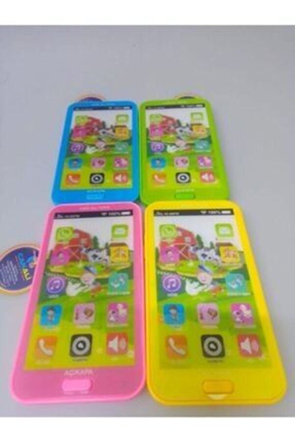 Can Ali Toys Oyuncak Dokumatik Cep Telefonu / Tablet Sesli 12 Fonksiyonlu Eğitici Oyun Butonları 3d