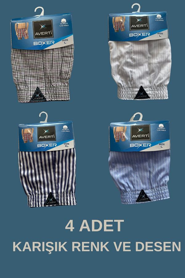 【保証書付】 4 of Pack hazelin Patterned Cotton 100% - Boxers Men's マジック：ザ・ギャザリング