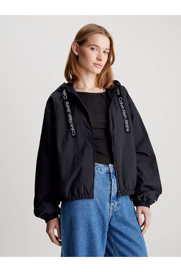 Calvin klein black coat womens clearance