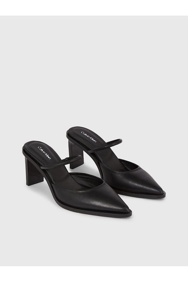 Calvin Klein Black Classic Women s Heeled Shoes Flat Sole Non Slip HW0HW01991 BEH Trendyol