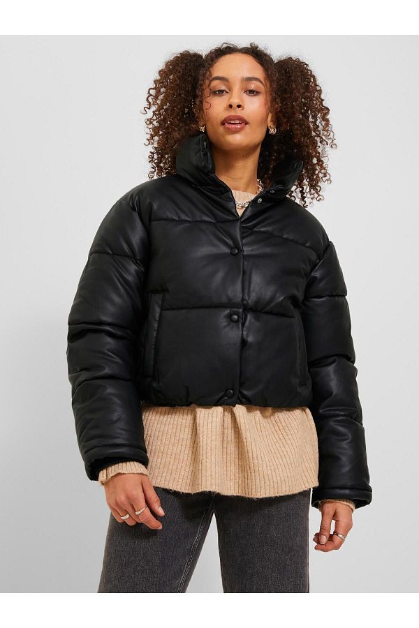 Jack faux leather jacket top