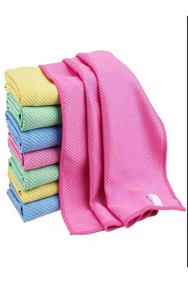 Fushia-Elite Microll 2 Pack Microfiber Glass Cloth 1