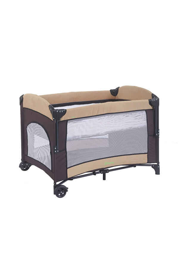 Hoffie Mastic Anne Yanı Sallanır Cibinlikli Oyun Parkı Bebek Beşik 70x110 Cm Yataksız