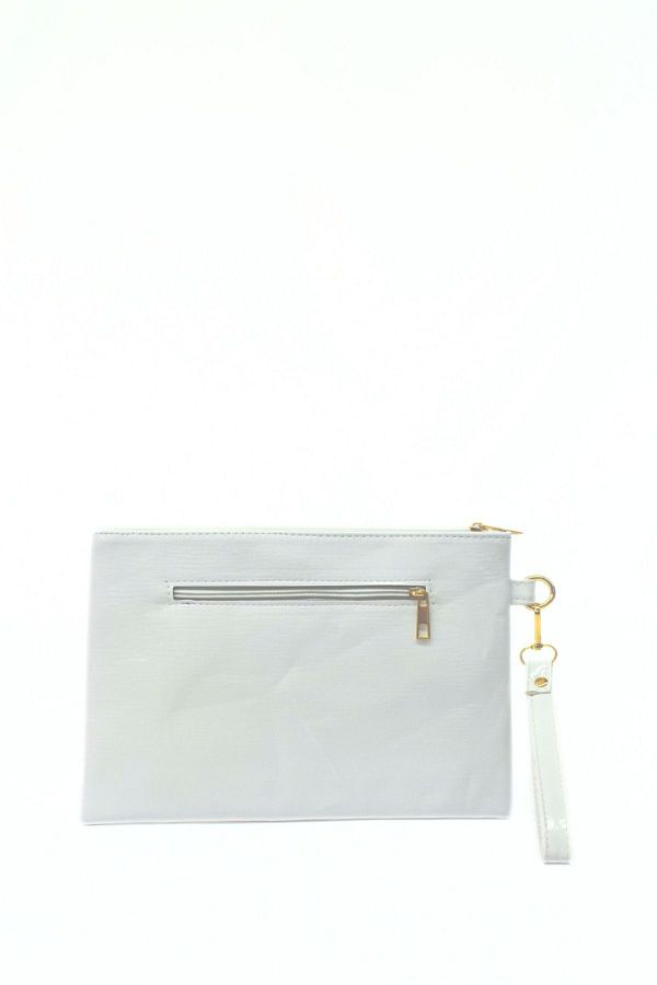 swessa Women s White Metal Accessory Hand Strap Clutch Bag Trendyol