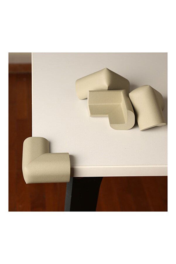 Miningaa 4 Adet Köşe Koruyucu Yastık Saf Kauçuk Masa Sehpa Kenar Köşe Koruyucu Çocuk Bebek Emniyet Koruma