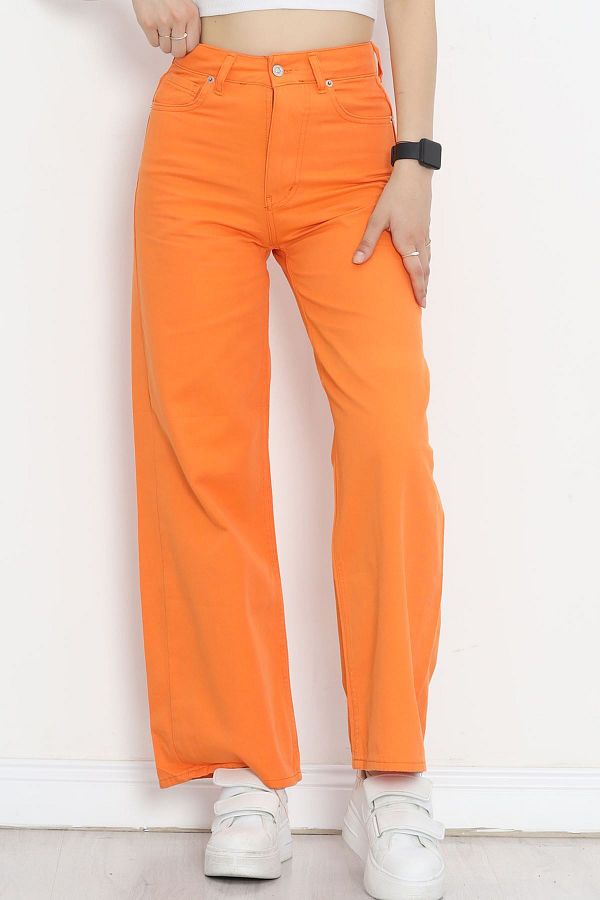 Paris Collection Orange Palazzo Jeans 18653.1184. Trendyol