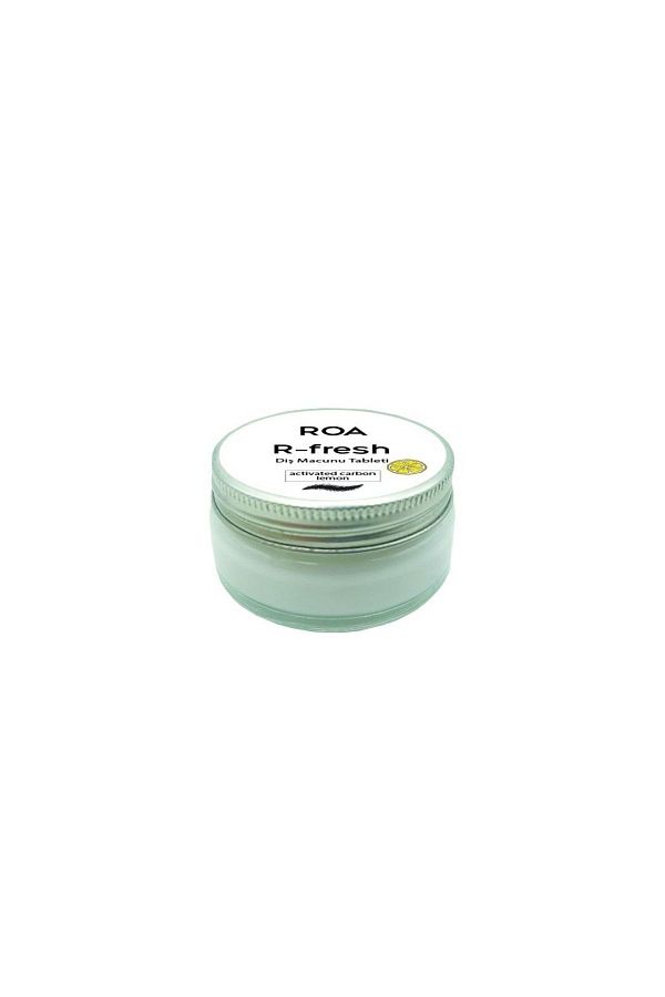 Roa Bitkisel-Roa R Fresh Toothpaste Tablet (Lemon Activated Carbon) 60 Tablets 1