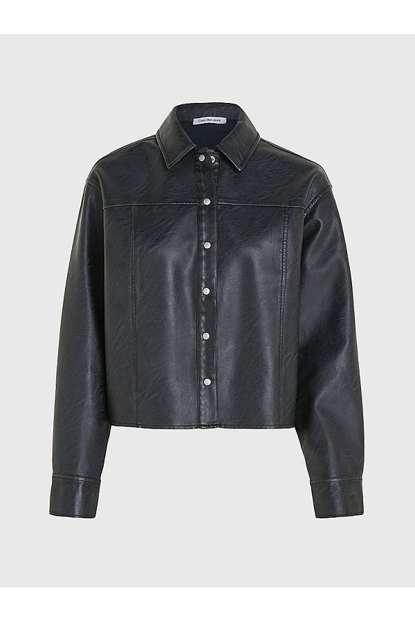 Calvin klein leather shirt top