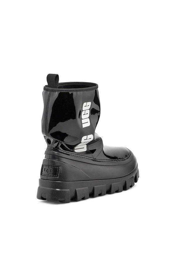 UGG Women s Leather Logo Flat Sole Daily Use Black Boots Booties1144059 BLACK Trendyol
