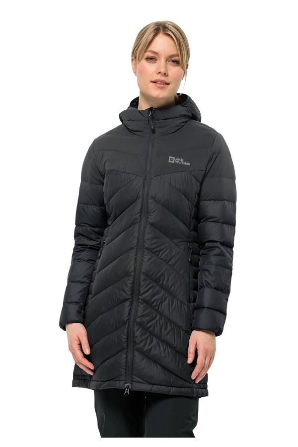 Jack wolfskin black women's coat cheap