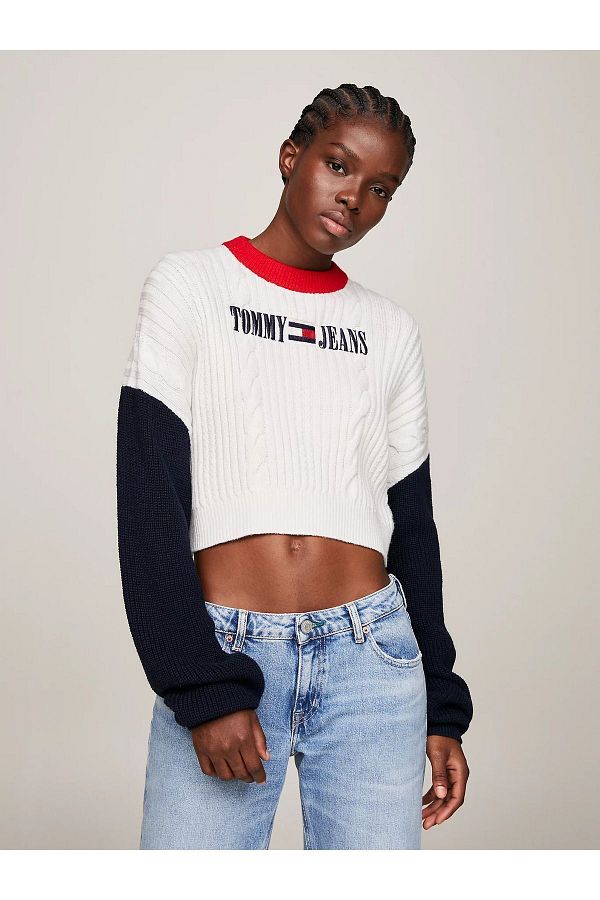 Sweat crop top tommy hilfiger outlet