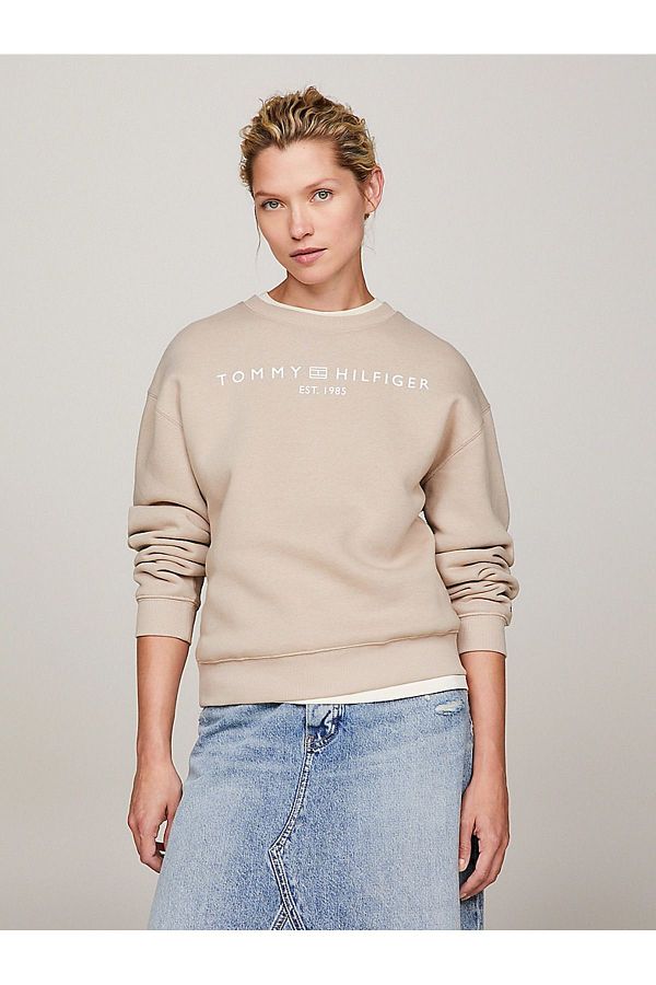 Tommy hilfiger sweatshirt beige online