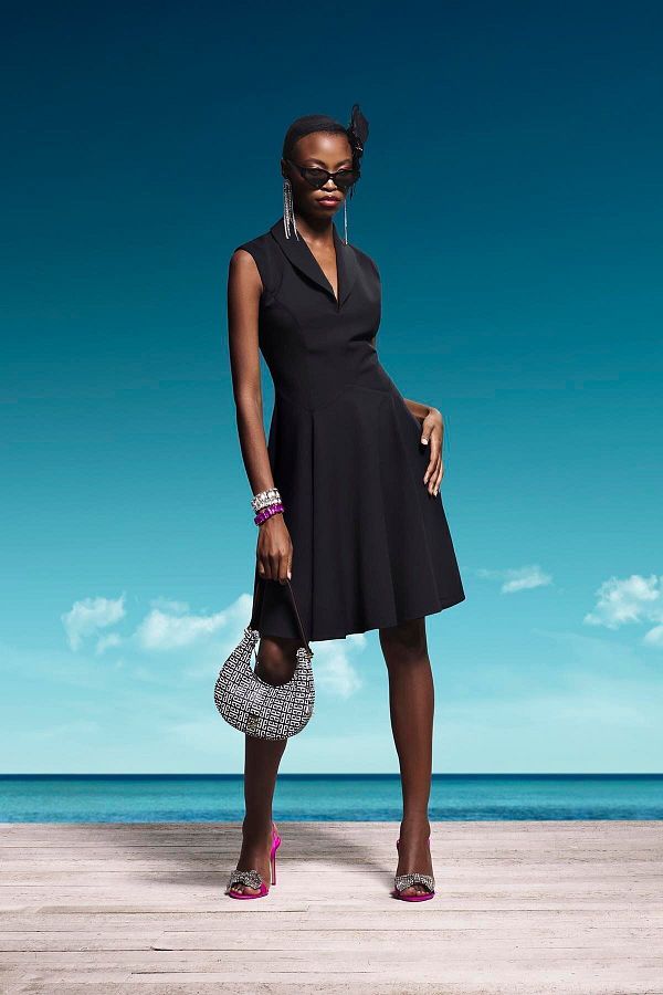 Deep v neck black dress top