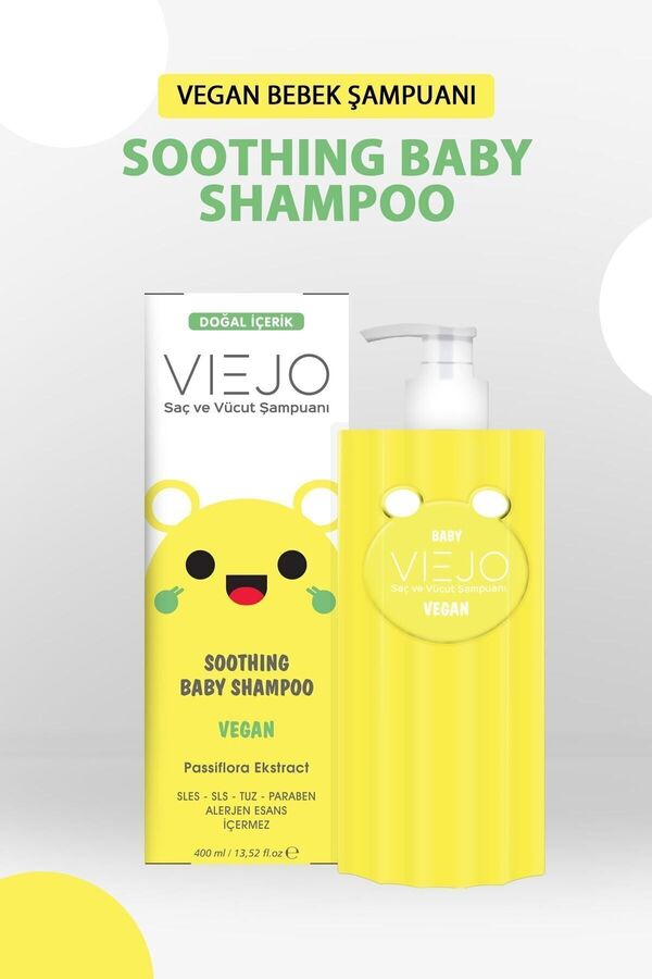 Viejo Vegan Bebek Saç Ve Vücut Şampuanı