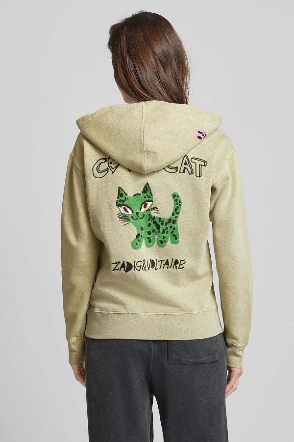 Zadig Voltaire Hooded Logo Detailed Sweatshirt Jacket Trendyol