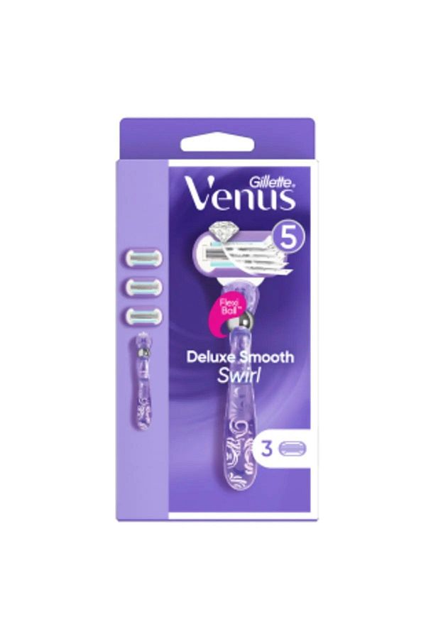 Gillette Venus-Swirl Women's Shaver and 3 Spare Razor Blades - Gift Set 1