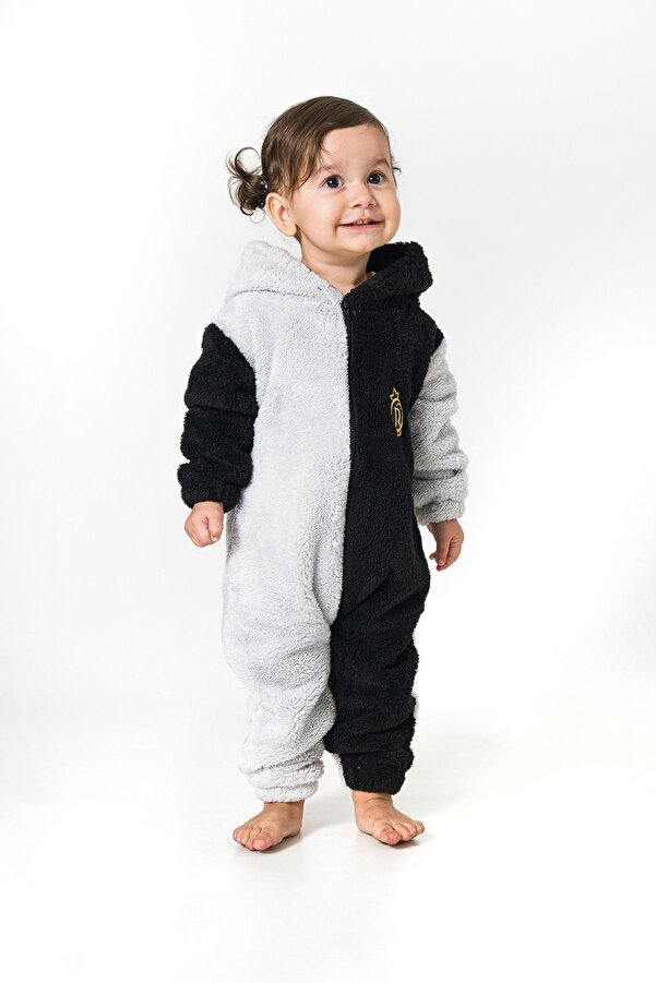 Baby Animals Welsoft Peluş Fermuarlı Kışlık Unisex Kız Erkek Bebek Uyku Tulumu Bebek Tulumu Çocuk Tulumu Kostümü