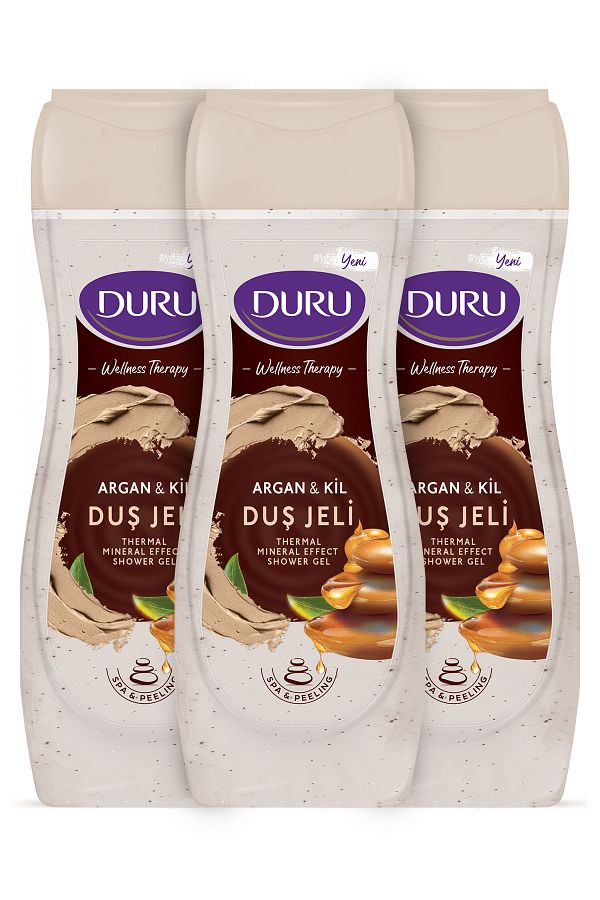Duru-Welness Therapy Argan Oil & Clay Shower Gel 3x450ml 1