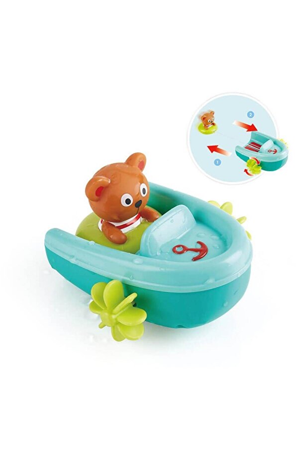 Hape Çek Bırak Tekne Ve Ayıcık - Banyo Oyuncağı