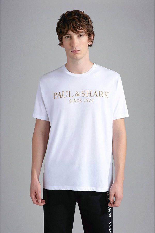 Paul&Shark Men's Brand Logo Detailed Crew Neck Regular Fit