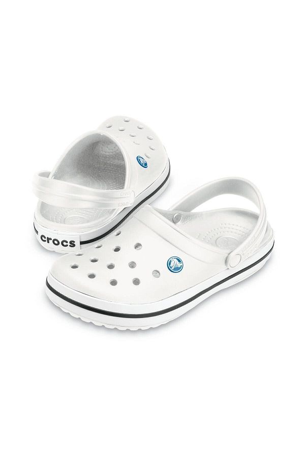 Crocs slippers black and white discount
