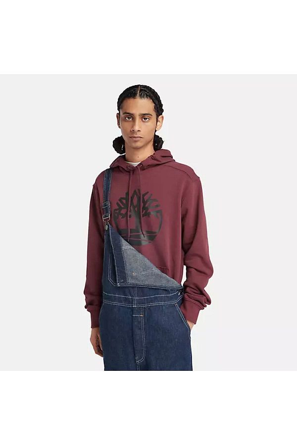 Timberland Tree Logo Hoodie Men s Burgundy Sweatshirt Tb0a2bjh 301 Trendyol