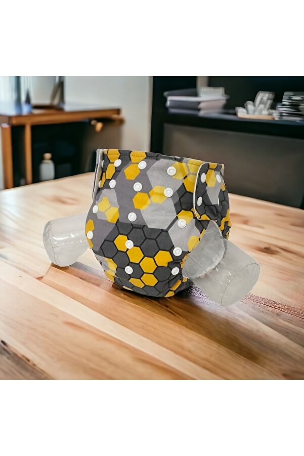 BEZHANE Baby YBB Yıkanabilir Bebek Bezi Petek Desen Çıt Çıtlı(3kg-12kg)