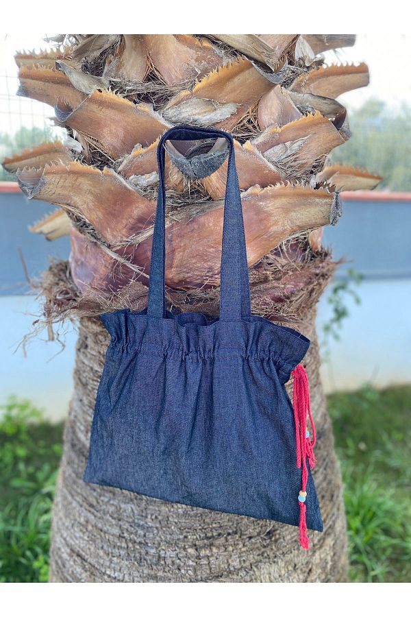 Handream Denim Fabric Drawstring Tote Cloth Shoulder Bag Trendyol