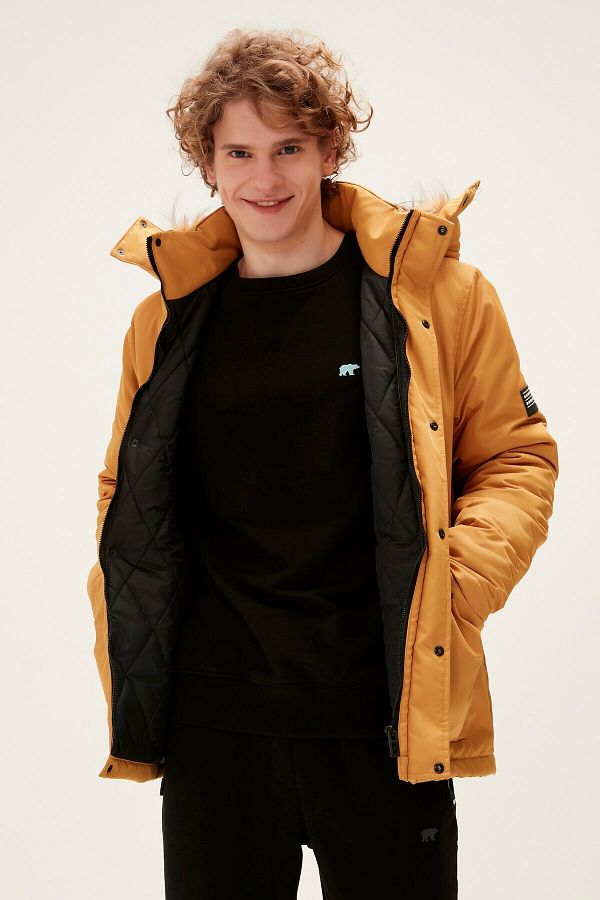 Mustard hooded coatigan hotsell