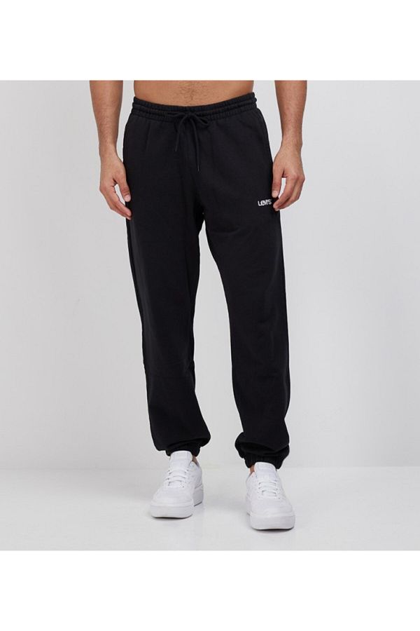 Levi s Black Mid Rise Jogger Pants Man s Plain Style Trendyol