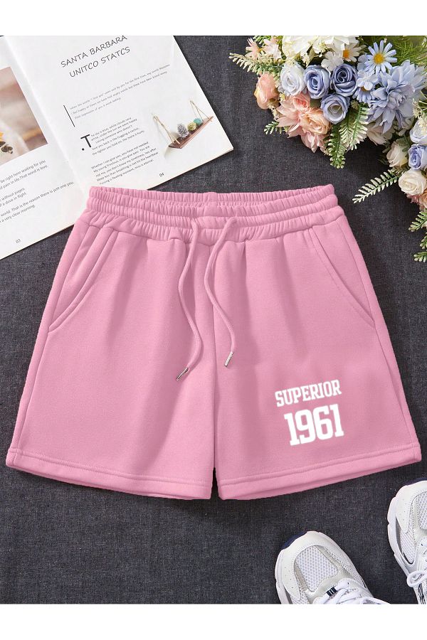 YUSTEX 1961 Printed Pink Sweat Proof Shorts Summer Fabric Trendyol