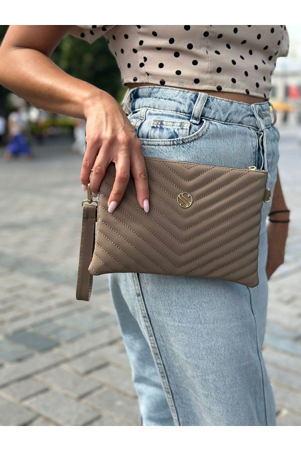 Mink coloured clutch bag online