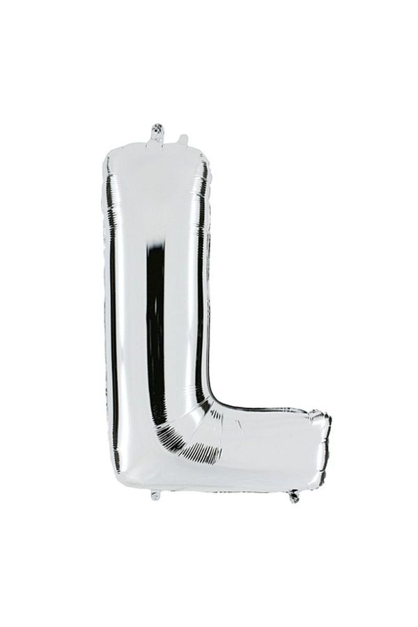 HBK-Partidolu L Letter Foil Balloon 100 Cm Silver 1