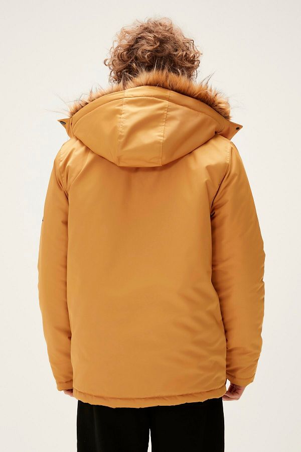 Mustard hooded coatigan online
