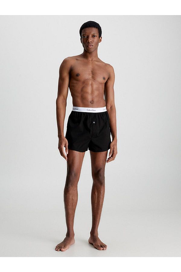 Calvin Klein Men s Cotton Logo Elastic Regular Waist Black Boxer 000NB1396A 001 Trendyol